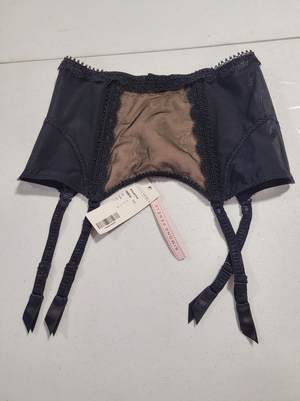 Simone Perele Black & Nude Garter Belt